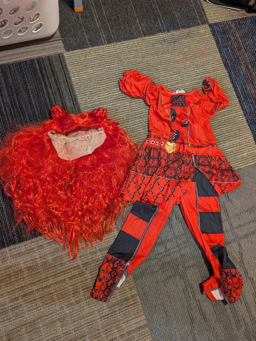 Kids Rise Of Red Descendants Costume And Matching Wig
